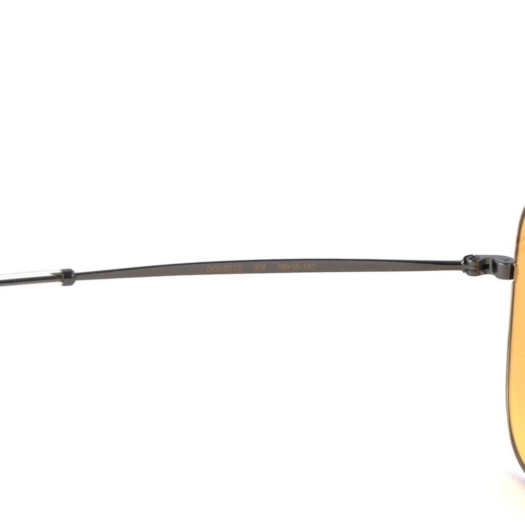 Gucci Silver Orange Round Mirrored Pilot Aviator Sunglasses — photo 5