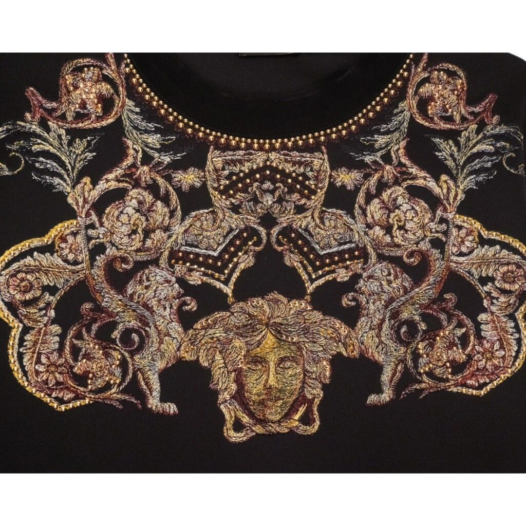 Versace Crystal Medusa Baroque Embroidered Logo Sweatshirt — photo 3