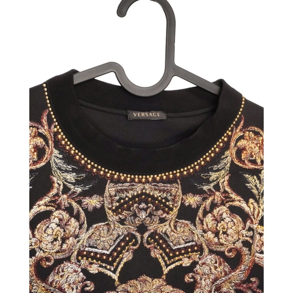 Versace Crystal Medusa Baroque Embroidered Logo Sweatshirt — photo 4