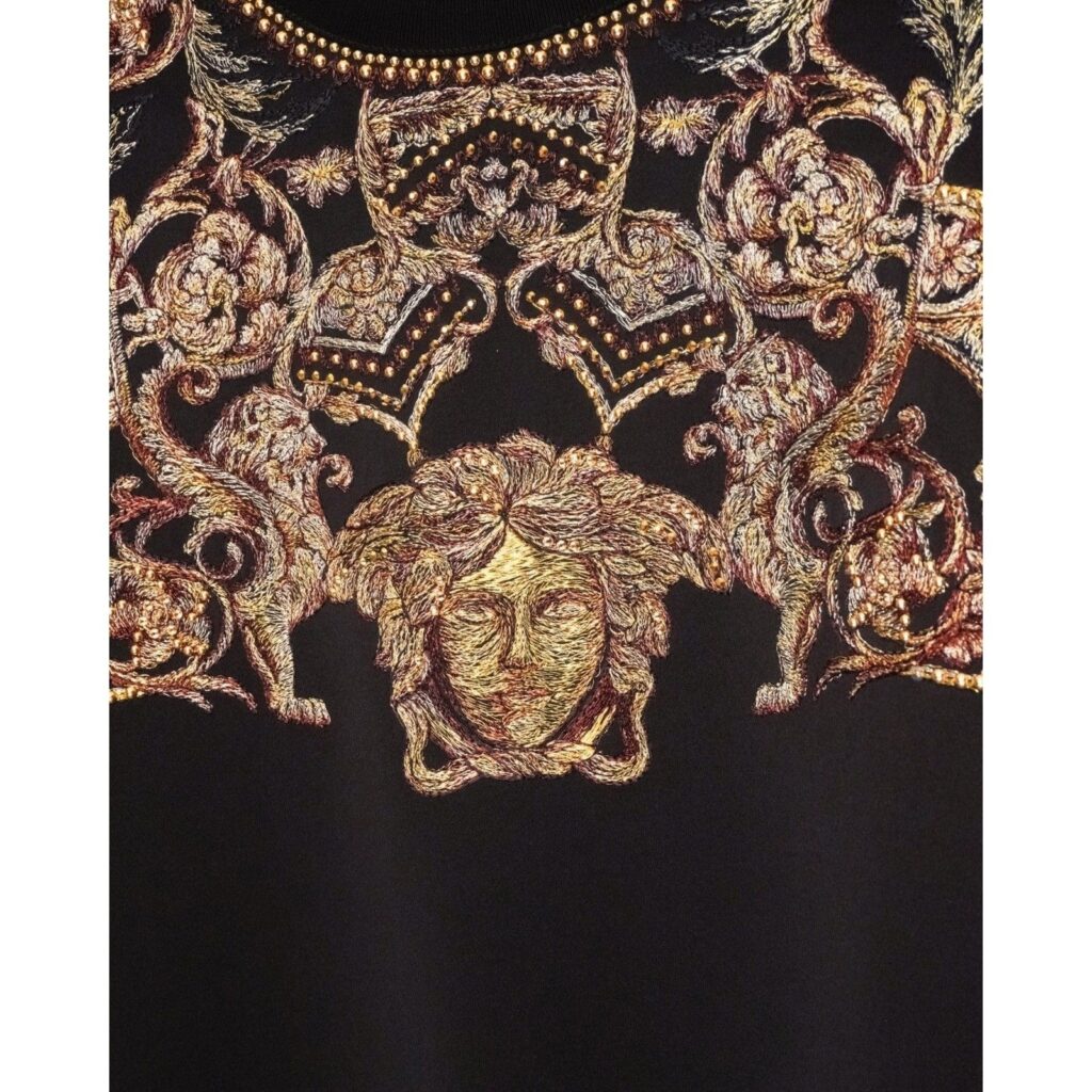 Versace Crystal Medusa Baroque Embroidered Logo Sweatshirt — photo 5