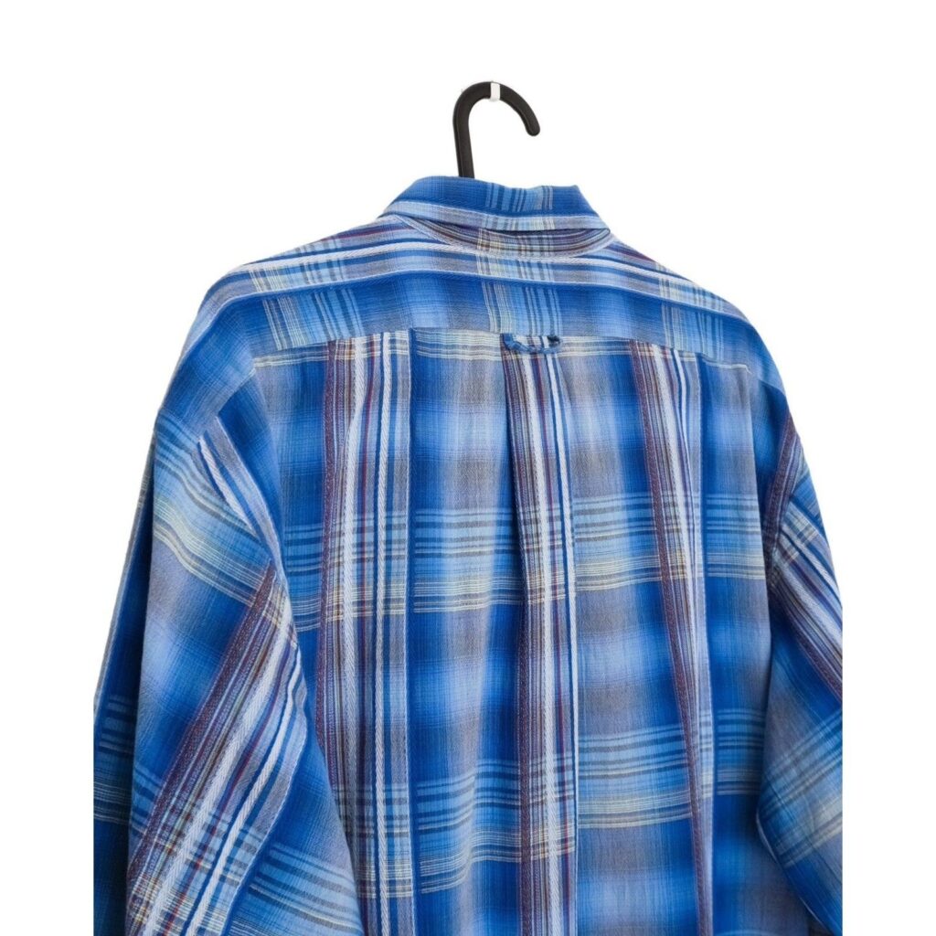 Vintage Burberry London Blue Logo Check Tartan Shirt — photo 7