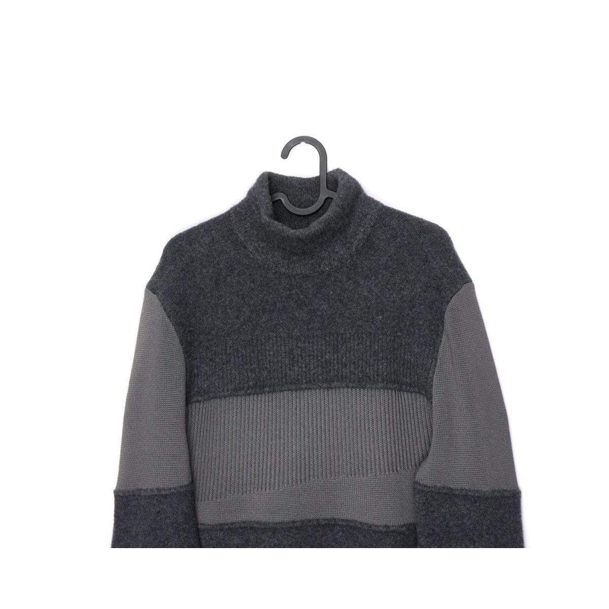 Vintage Helmut Lang Grey Knit Deconstructed Wool Sweater — photo 2