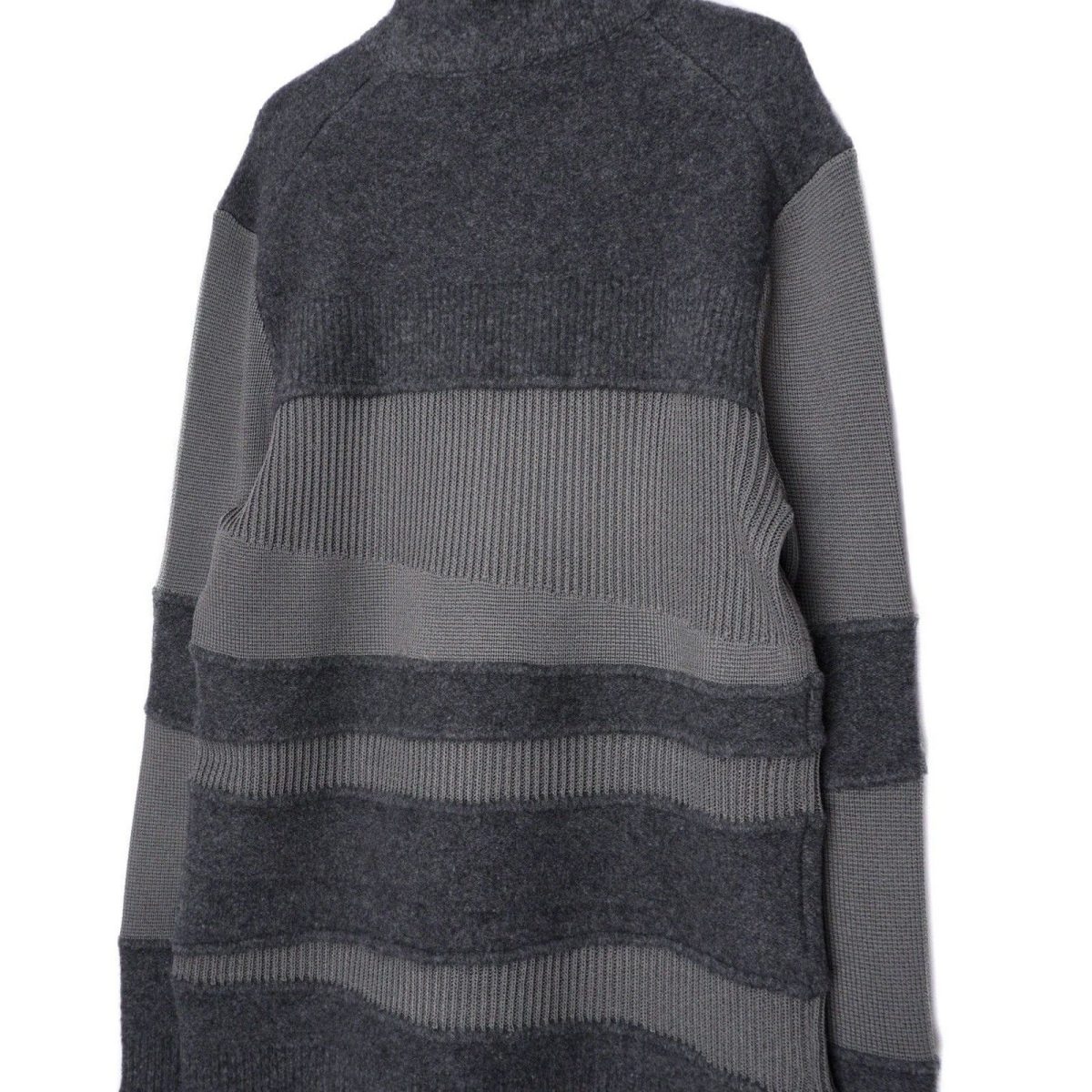 Vintage Helmut Lang Grey Knit Deconstructed Wool Sweater — photo 7