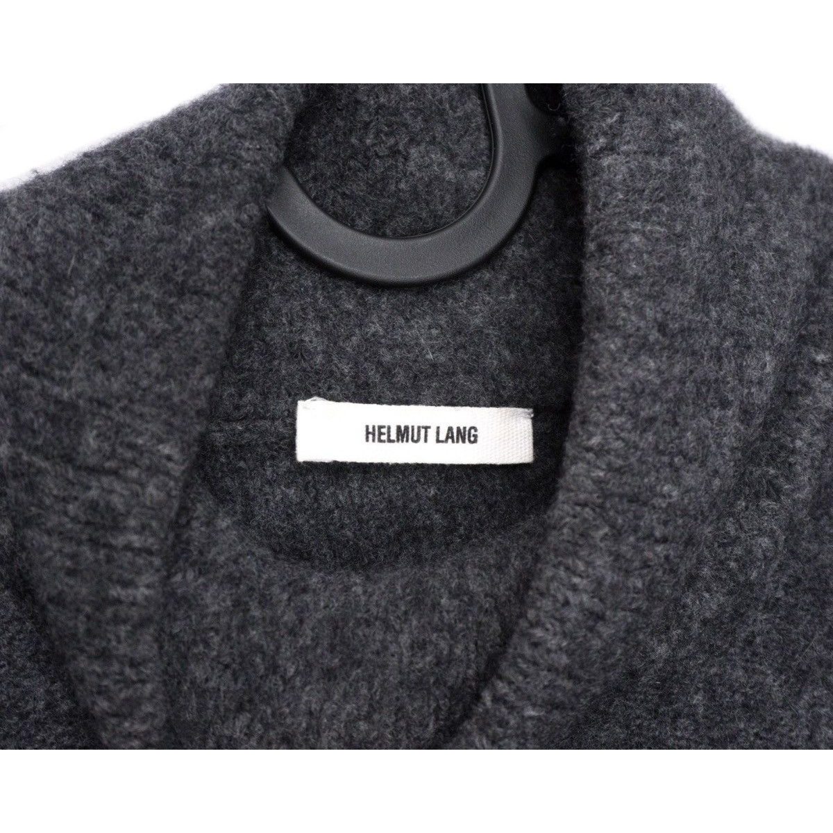 Vintage Helmut Lang Grey Knit Deconstructed Wool Sweater — photo 8
