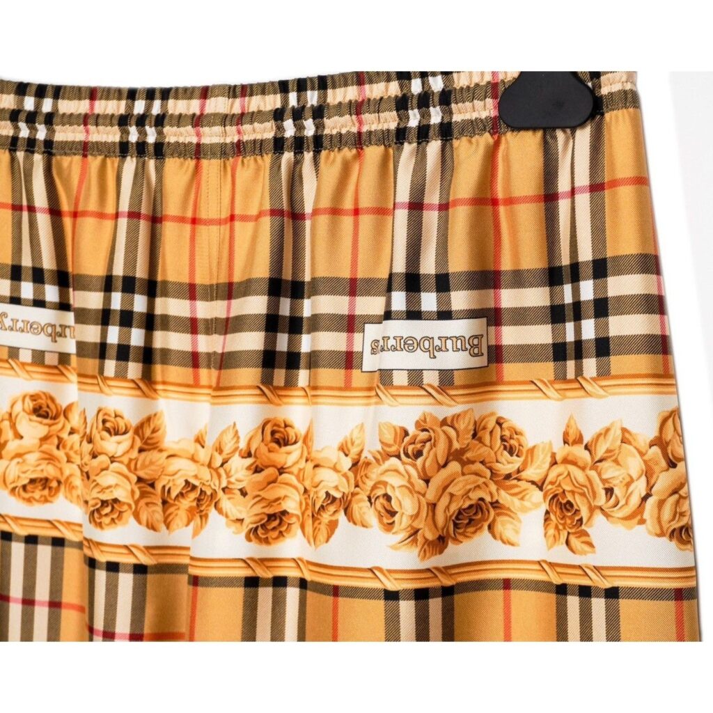Burberry Beige Antique Scarf Print Yewbury Silk Jogger Pants — photo 10
