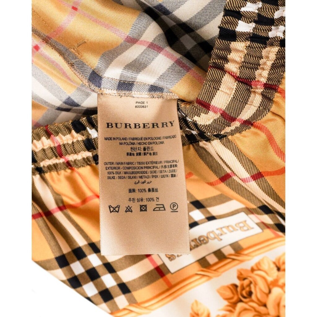 Burberry Beige Antique Scarf Print Yewbury Silk Jogger Pants — photo 14