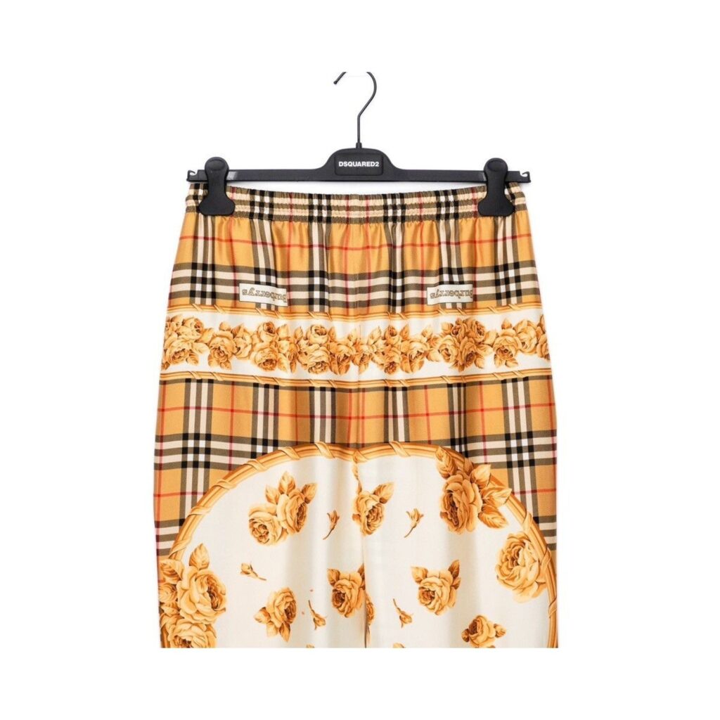 Burberry Beige Antique Scarf Print Yewbury Silk Jogger Pants — photo 7