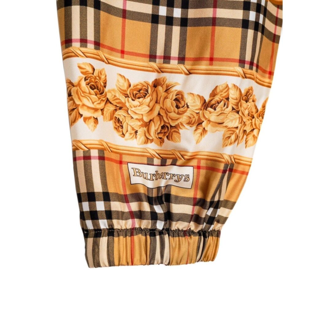 Burberry Beige Antique Scarf Print Yewbury Silk Jogger Pants — photo 8