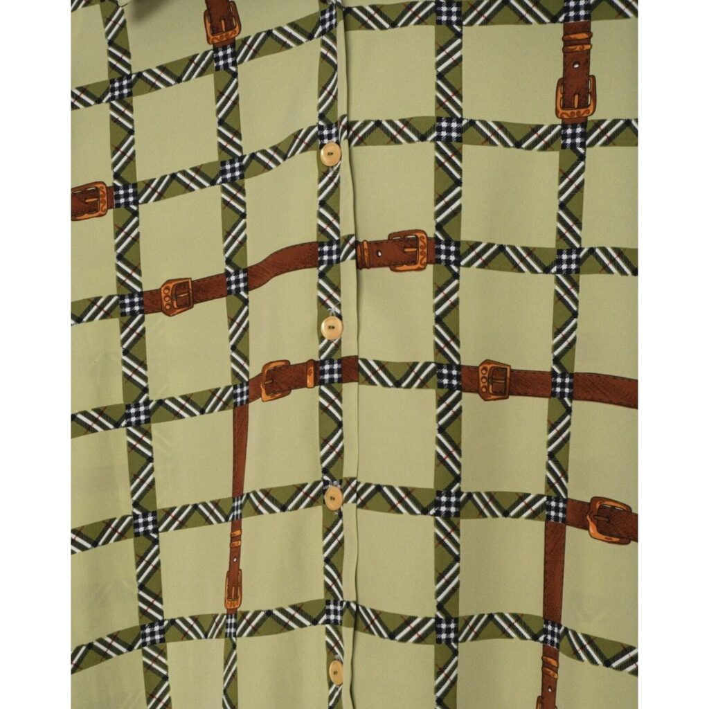 Burberrys of London Full Check Belt Print Silky Blouse Shirt — photo 8