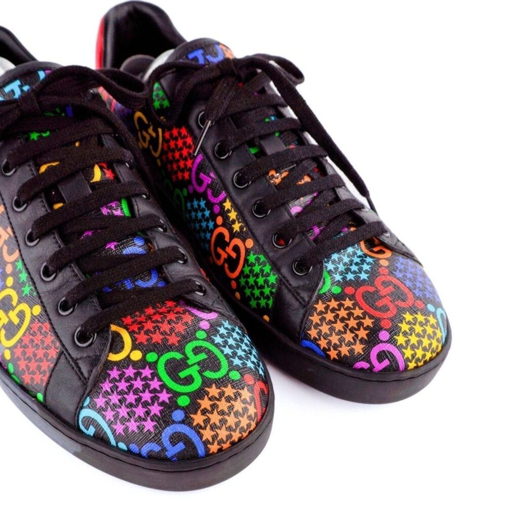 Gucci Ace Psychedelic GG Monogram Logo Leather Sneakers — photo 10