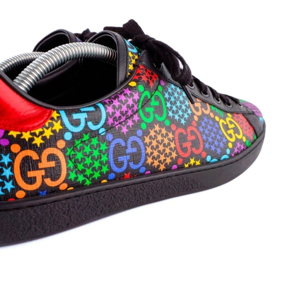 Gucci Ace Psychedelic GG Monogram Logo Leather Sneakers — photo 11