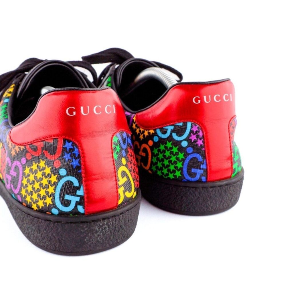 Gucci Ace Psychedelic GG Monogram Logo Leather Sneakers — photo 9