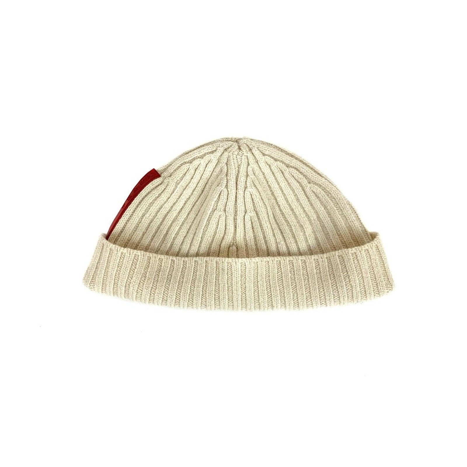 Prada Linea Rossa Logo Vintage Sport Wool Knit Beanie Hat