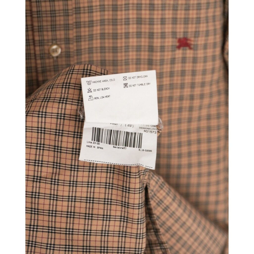 Burberry Full Small Scale Checked Print Red Logo Shirt — photo 8