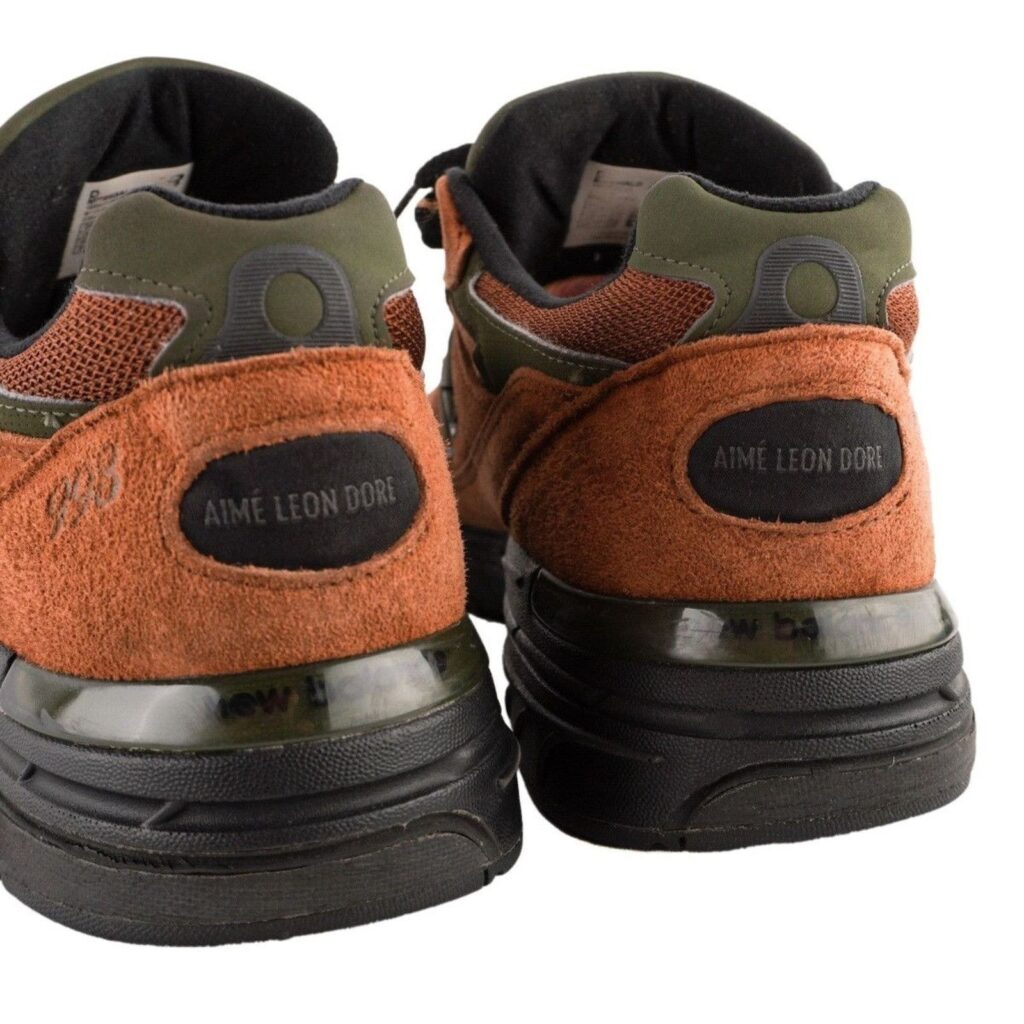 New Balance 993 Aime Leon Dore Brown Leather Sneakers — photo 7
