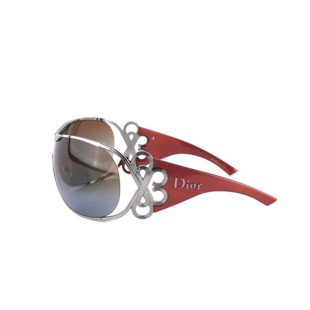 Vintage Christian Dior Diori Mask Shield Silver Sunglasses — photo 3