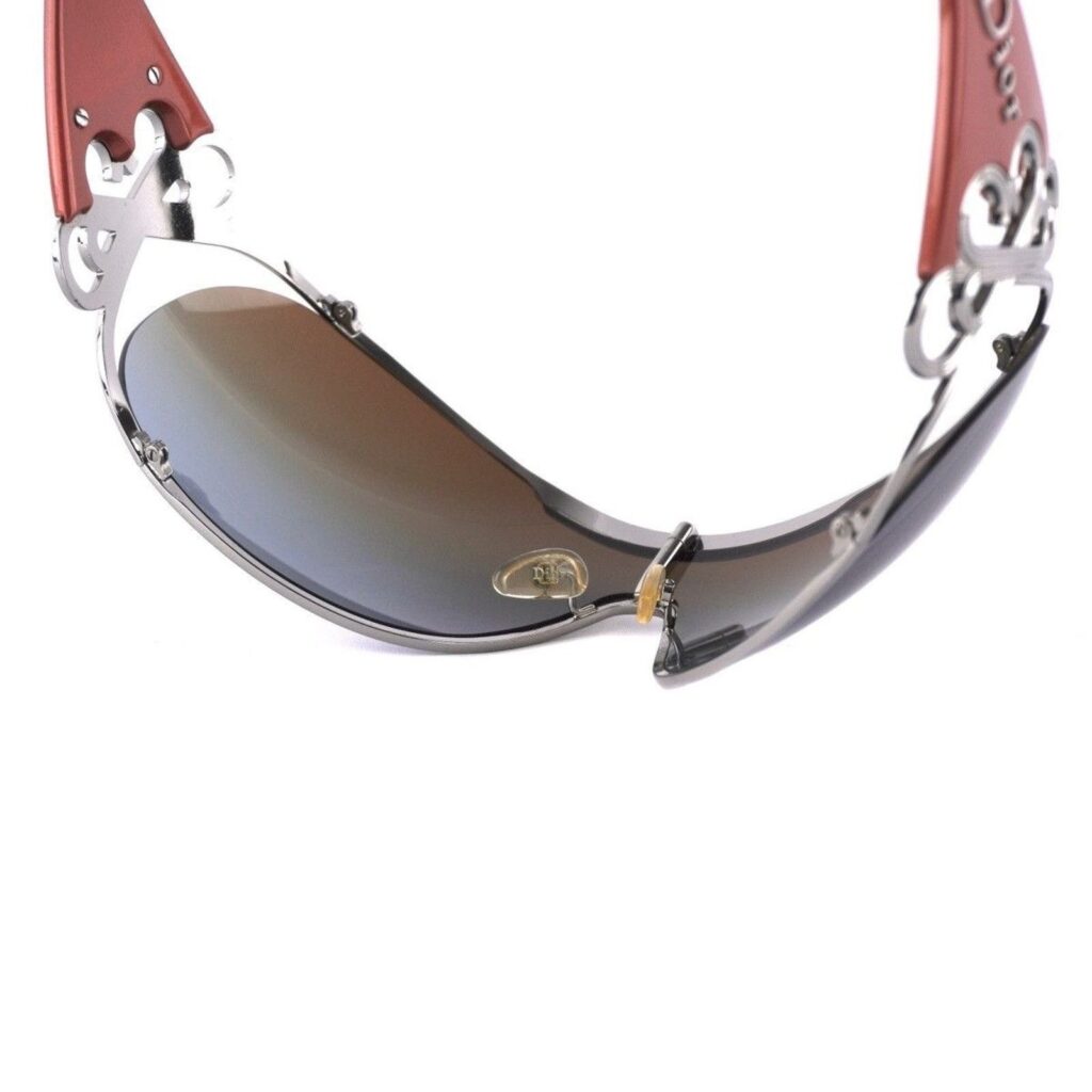 Vintage Christian Dior Diori Mask Shield Silver Sunglasses — photo 5