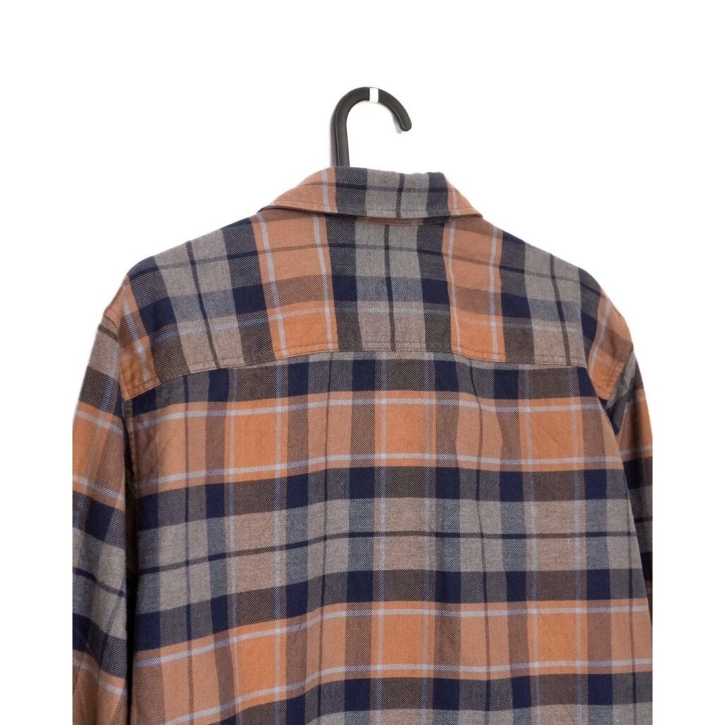 A.P.C. Paris Flannel Plaid Cotton Linen Blend Button Shirt — photo 6