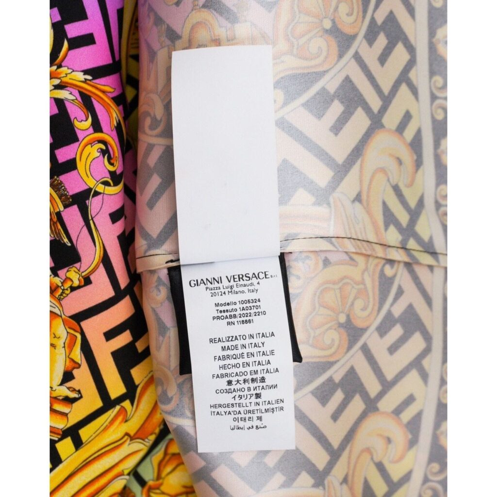 Fendi Versace Baroque Medusa FF Monogram Women’s Silk Shirt — photo 16