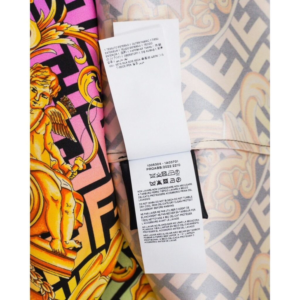 Fendi Versace Baroque Medusa FF Monogram Women’s Silk Shirt — photo 17