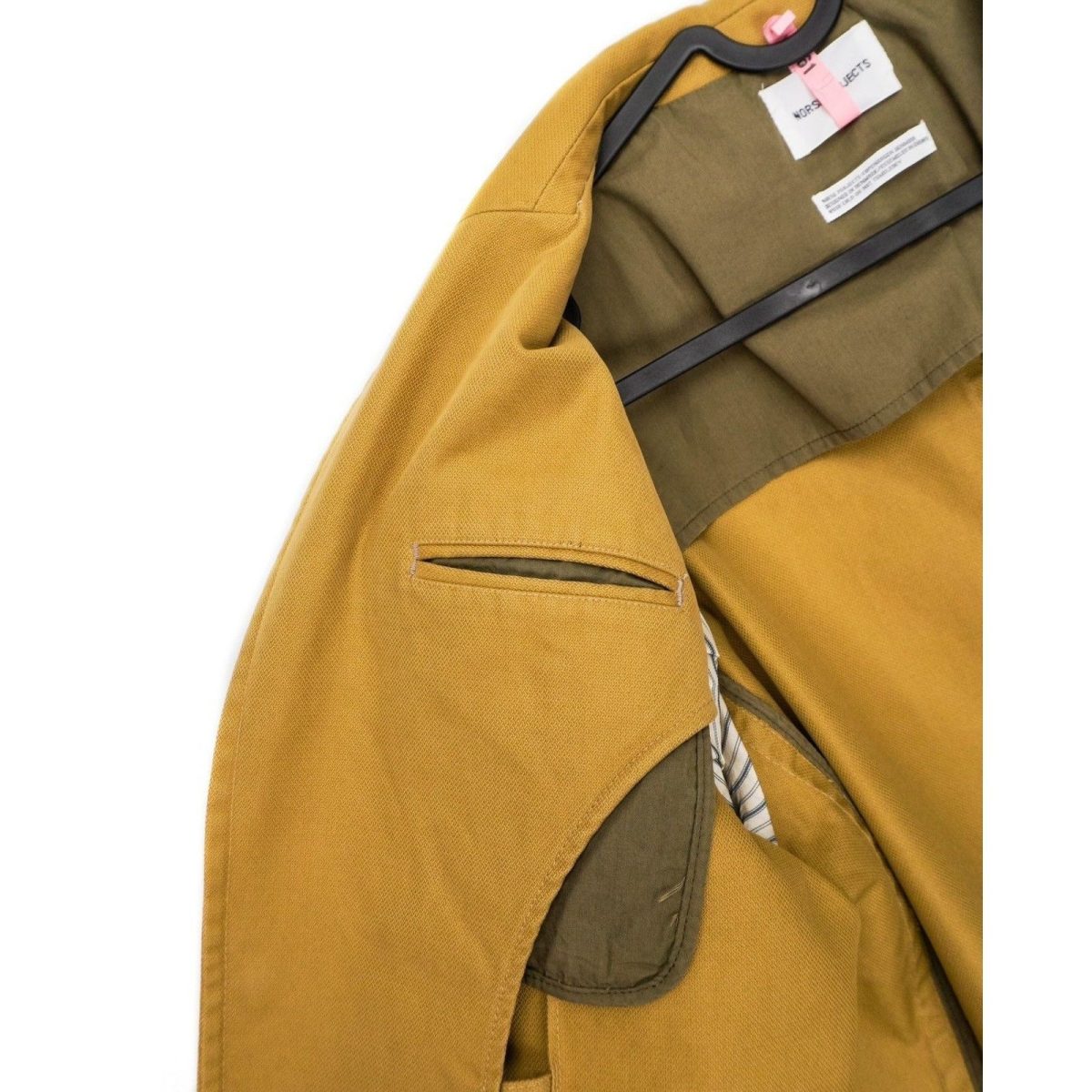 Norse Projects Agder Mustard Brown Thick Cotton Work Jacket — photo 10