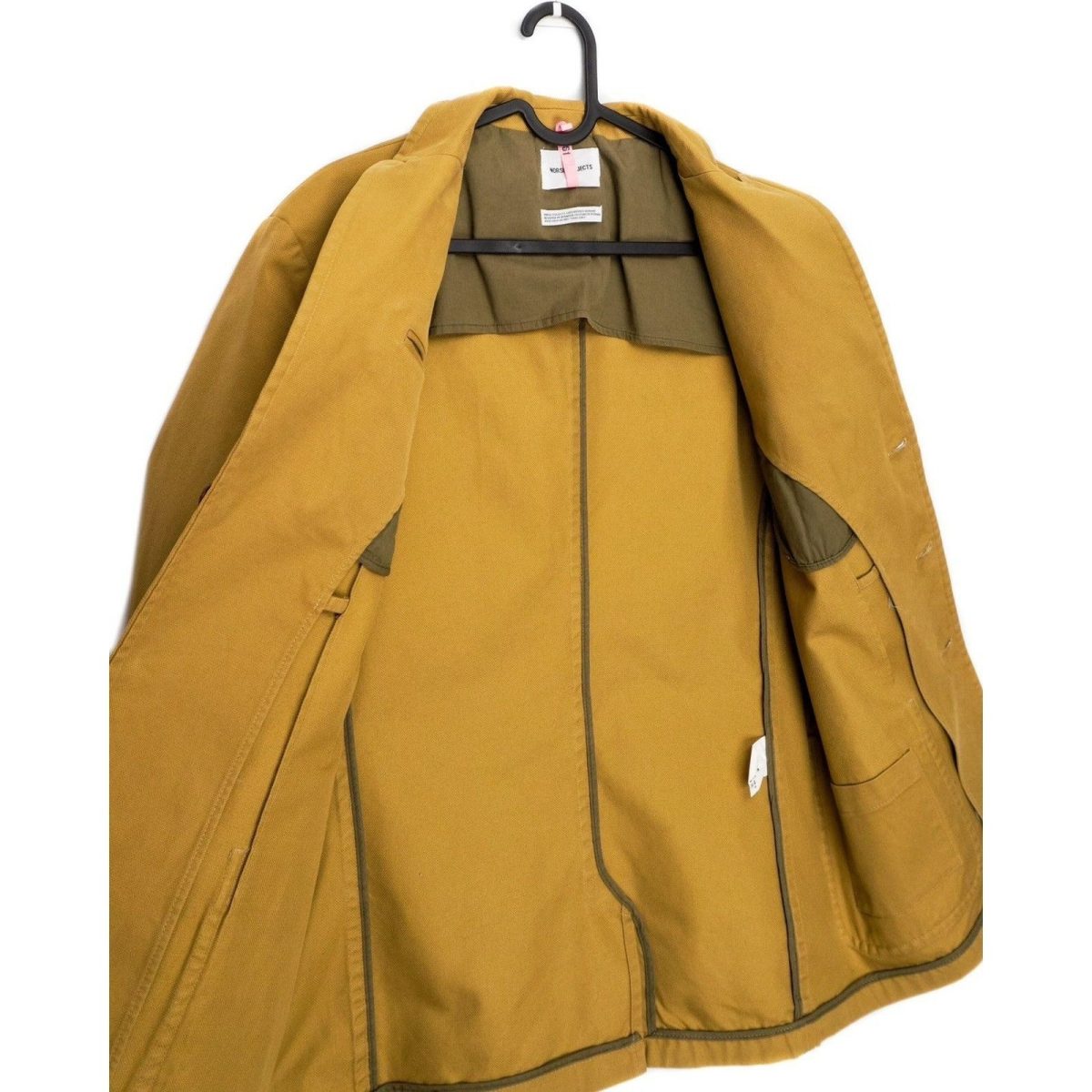 Norse Projects Agder Mustard Brown Thick Cotton Work Jacket — photo 9