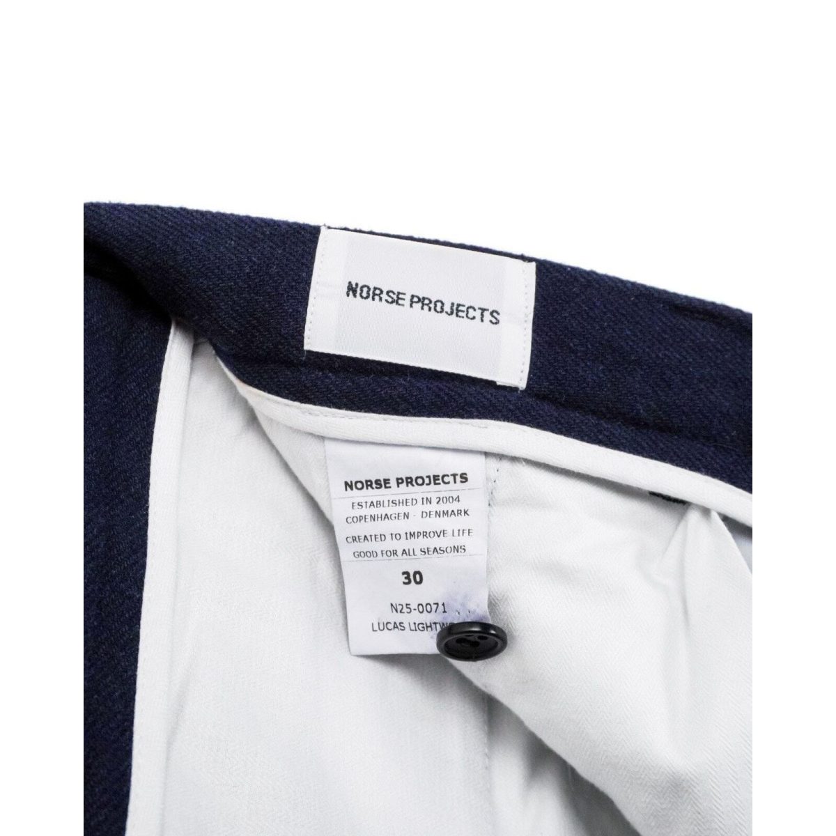 Norse Projects Lucas Lightweight Wool Navy Trousers Pants — photo 7