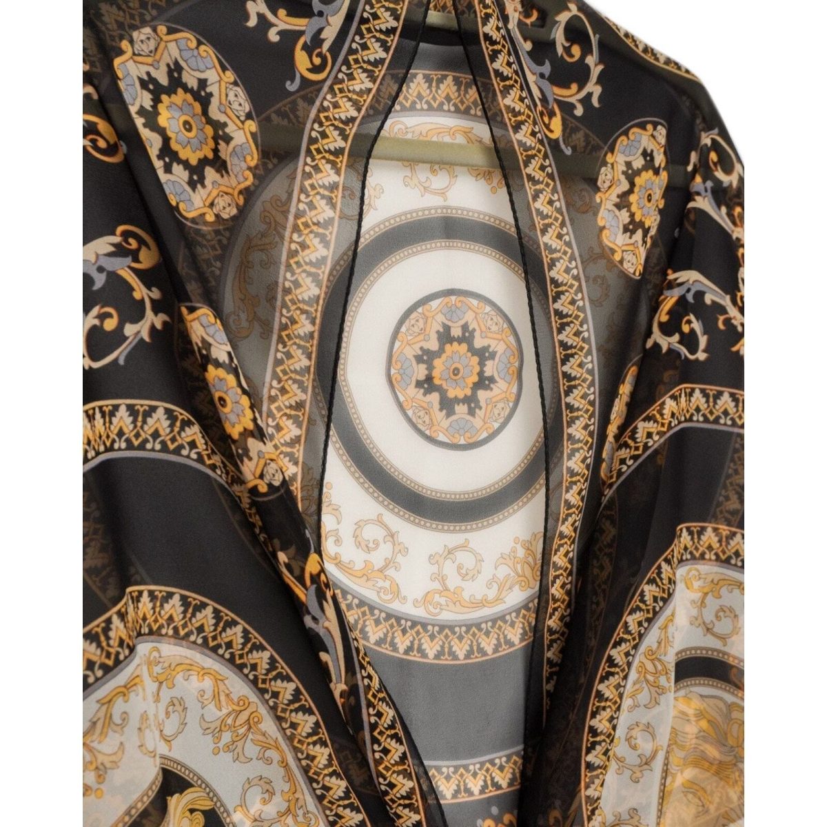 Versace Medusa Multicolor Baroque Printed Silk Shawl Scarf — photo 10