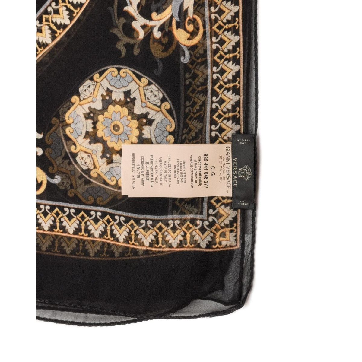 Versace Medusa Multicolor Baroque Printed Silk Shawl Scarf — photo 13