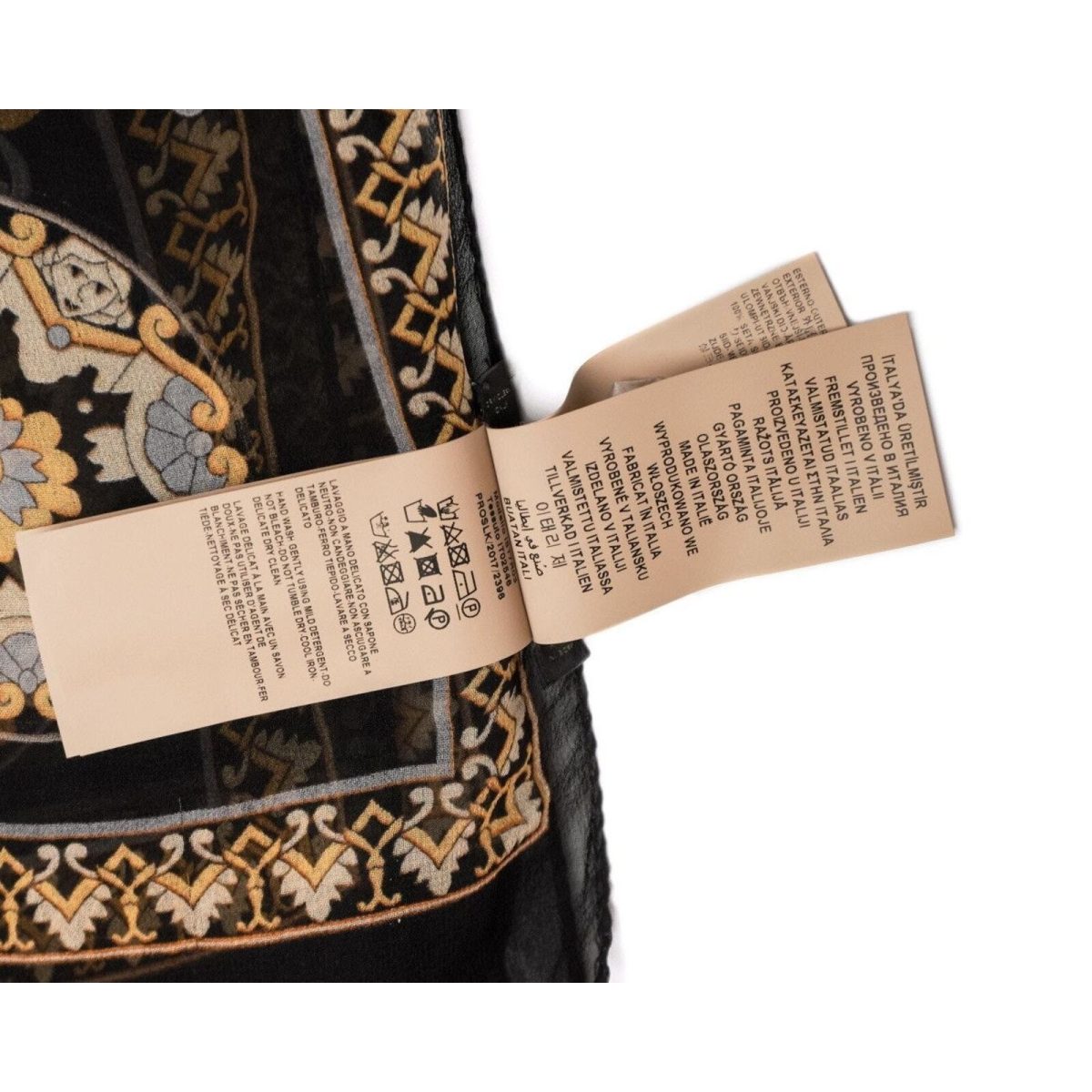Versace Medusa Multicolor Baroque Printed Silk Shawl Scarf — photo 14
