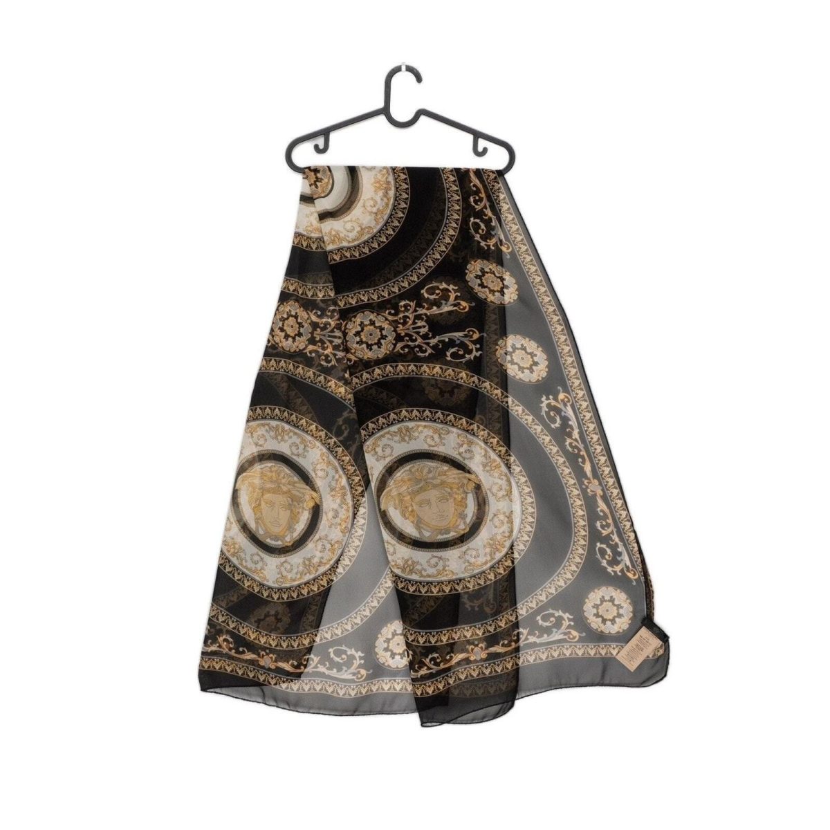 Versace Medusa Multicolor Baroque Printed Silk Shawl Scarf — photo 2