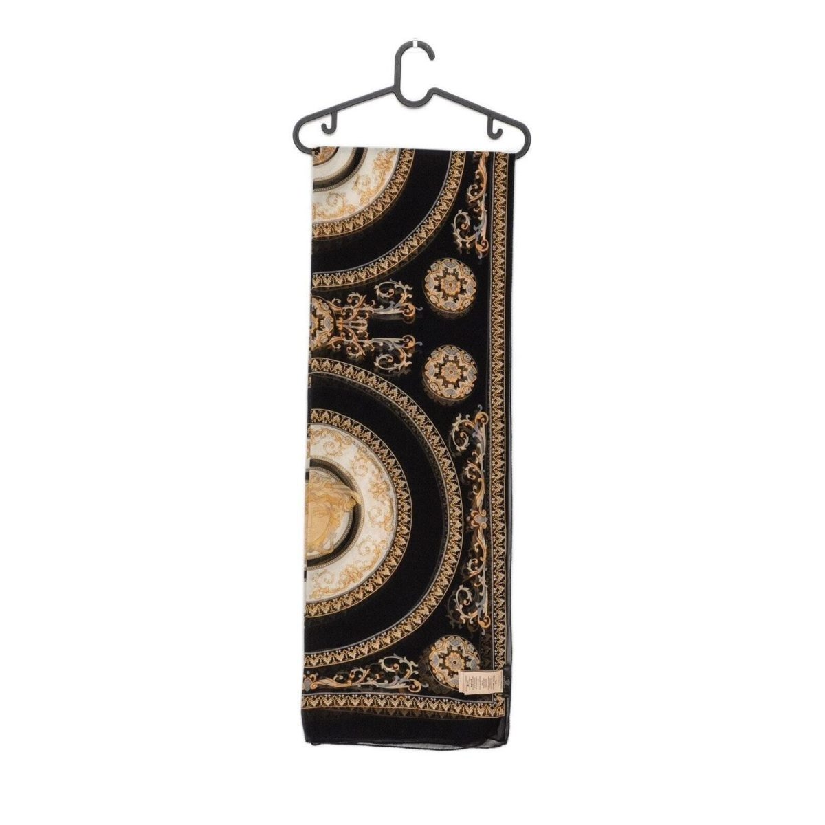 Versace Medusa Multicolor Baroque Printed Silk Shawl Scarf — photo 4