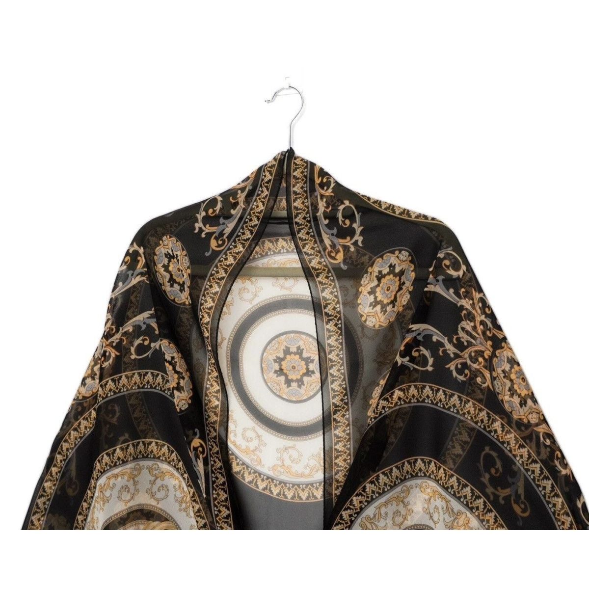 Versace Medusa Multicolor Baroque Printed Silk Shawl Scarf — photo 8