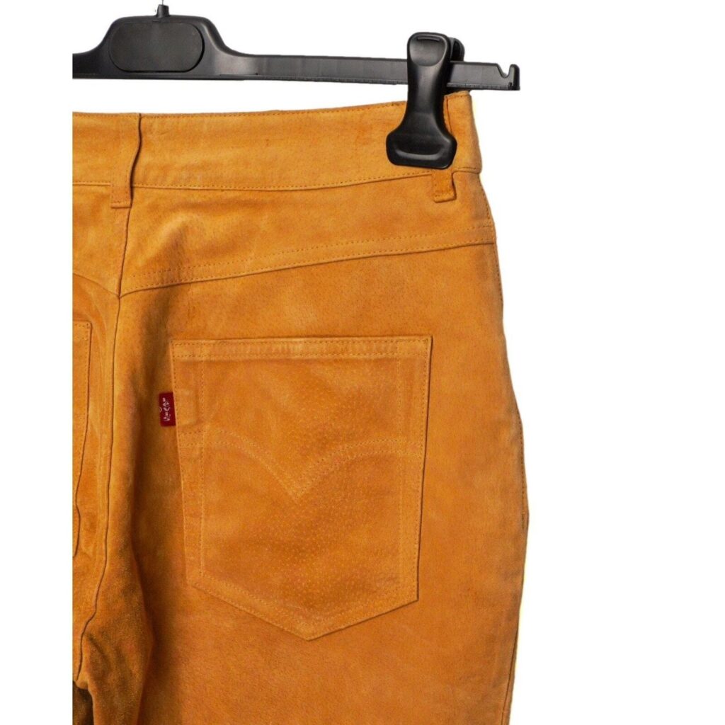 Vintage Levi’s Red Logo Real Suede Leather Bootcut Pants — photo 5