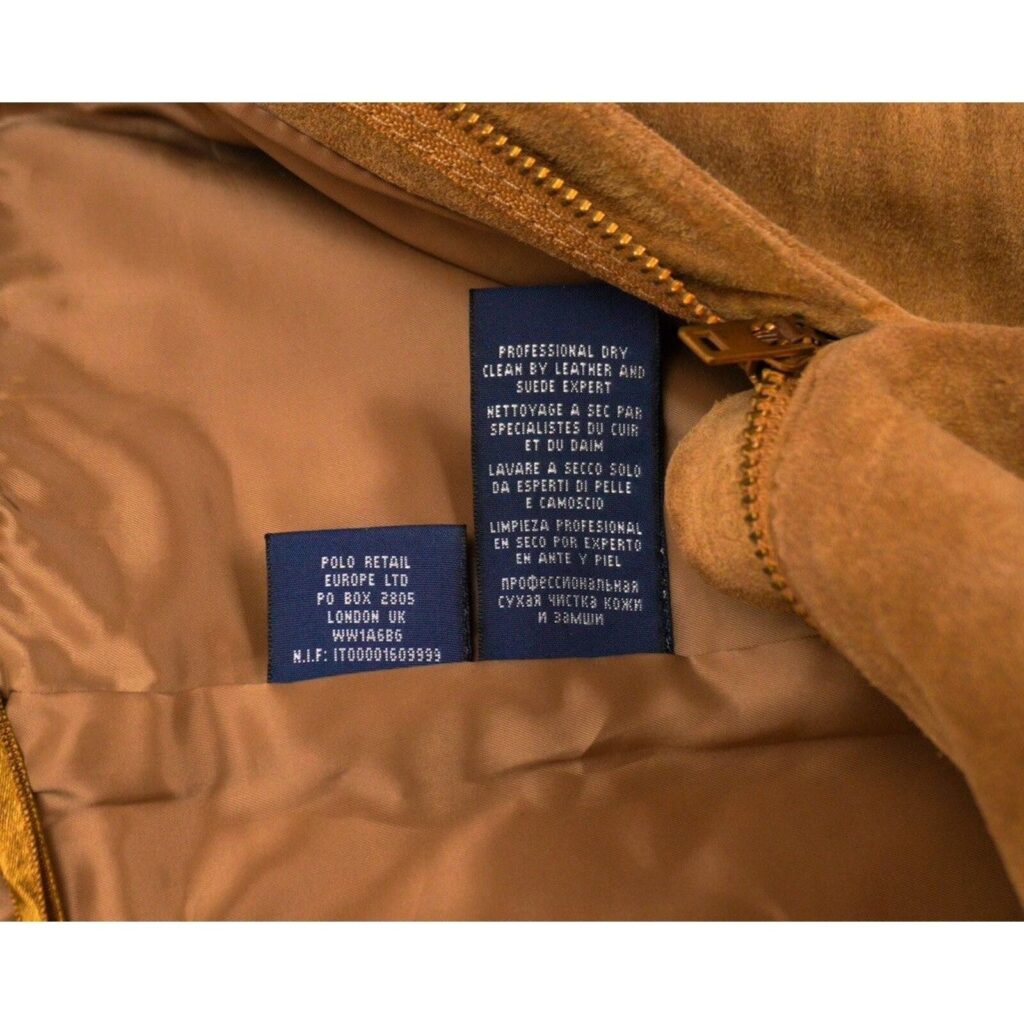 Vintage Ralph Lauren Old Logo Real Calf Suede Leather Pants — photo 10